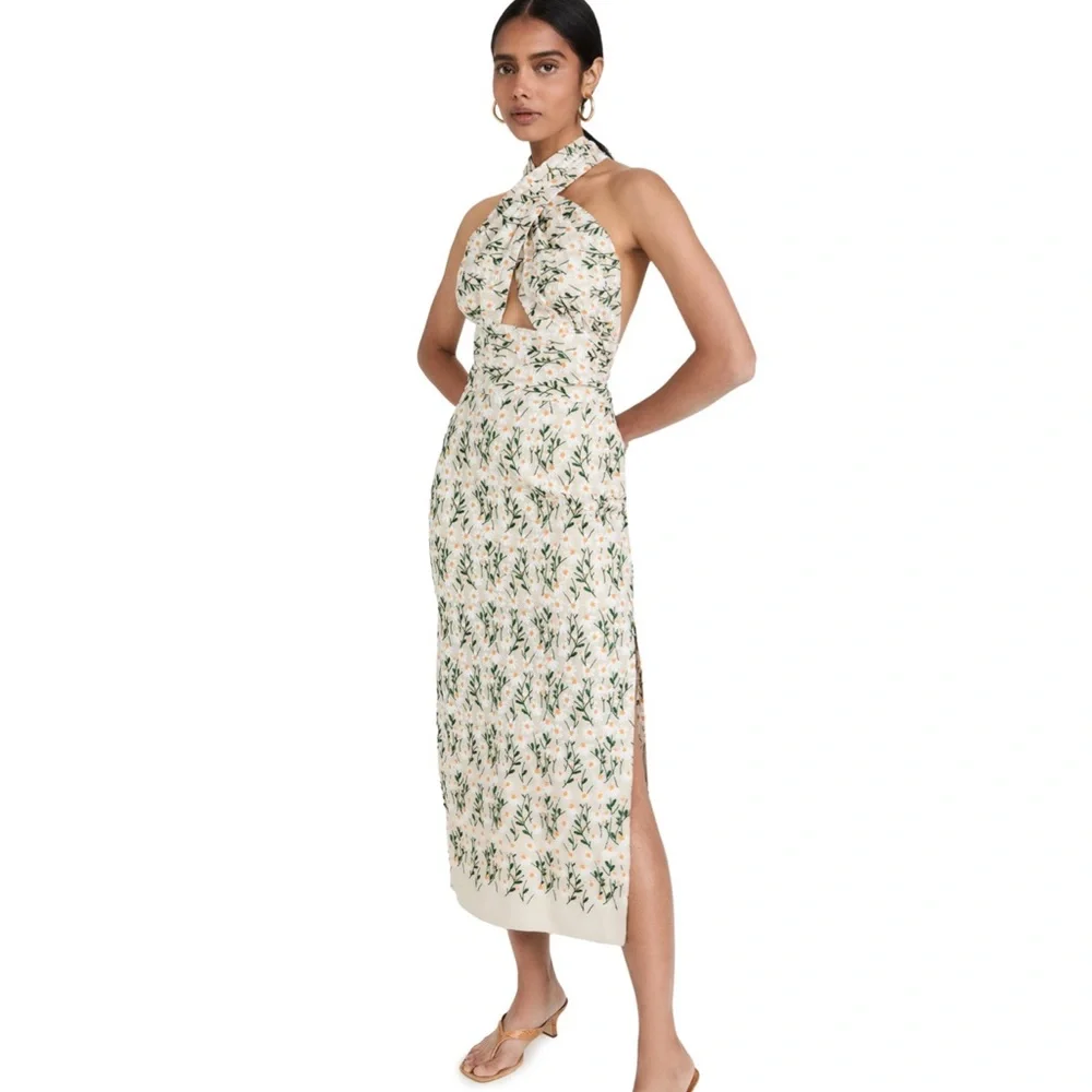 Just Bee Queen Rita Daisy print midi dress - Picture 3 of 6